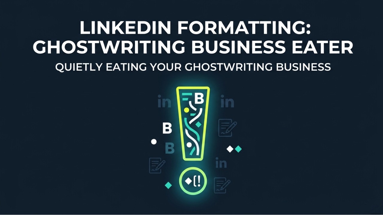If You're a LinkedIn Ghostwriter, Formatting Is Quietly Eating Your Business