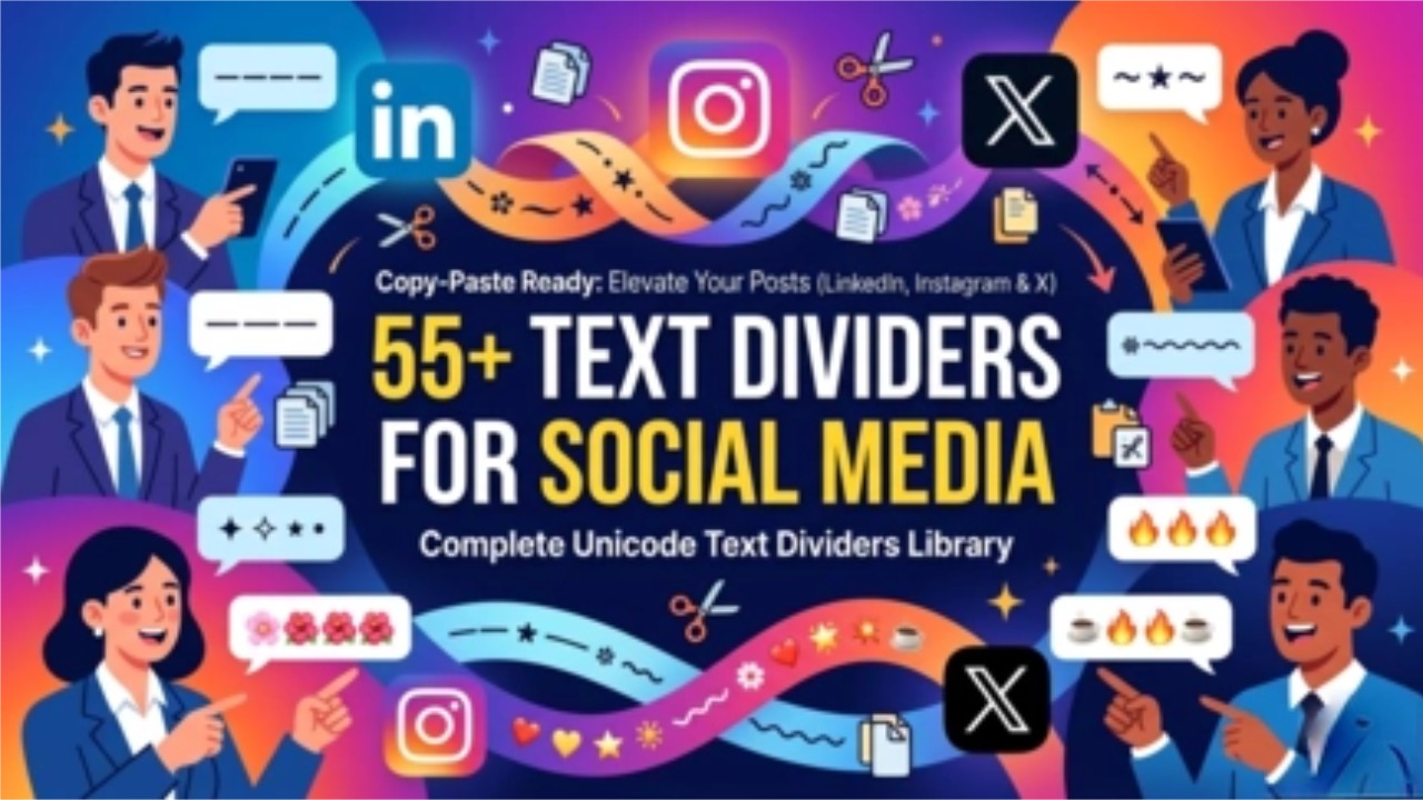 55+ Copy-Paste Text Dividers for Social Media Posts (LinkedIn, Instagram & X)